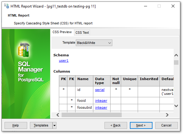 Online Documentation For SQL Manager For PostgreSQL | SQLManager